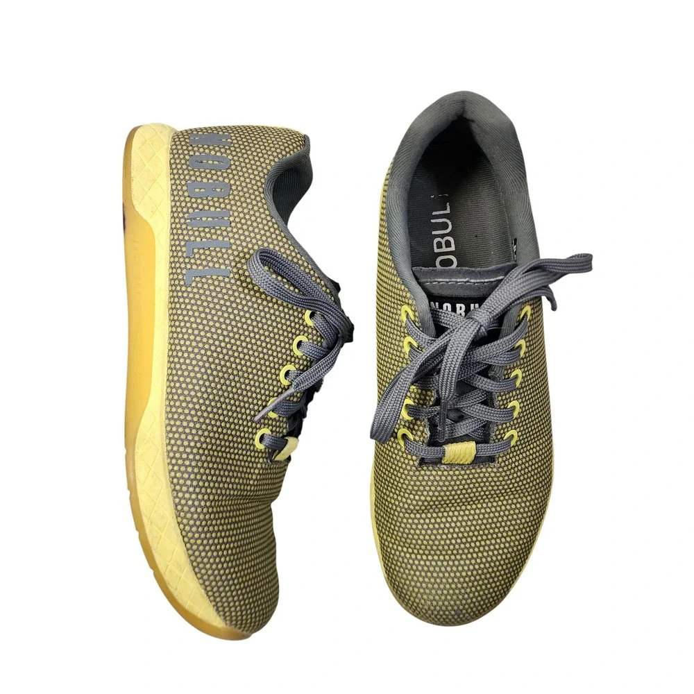 NOBULL Outwork‎ Trainers Size W 8 M 6.5 Yellow Pixel Super Fabric Strength Shoe